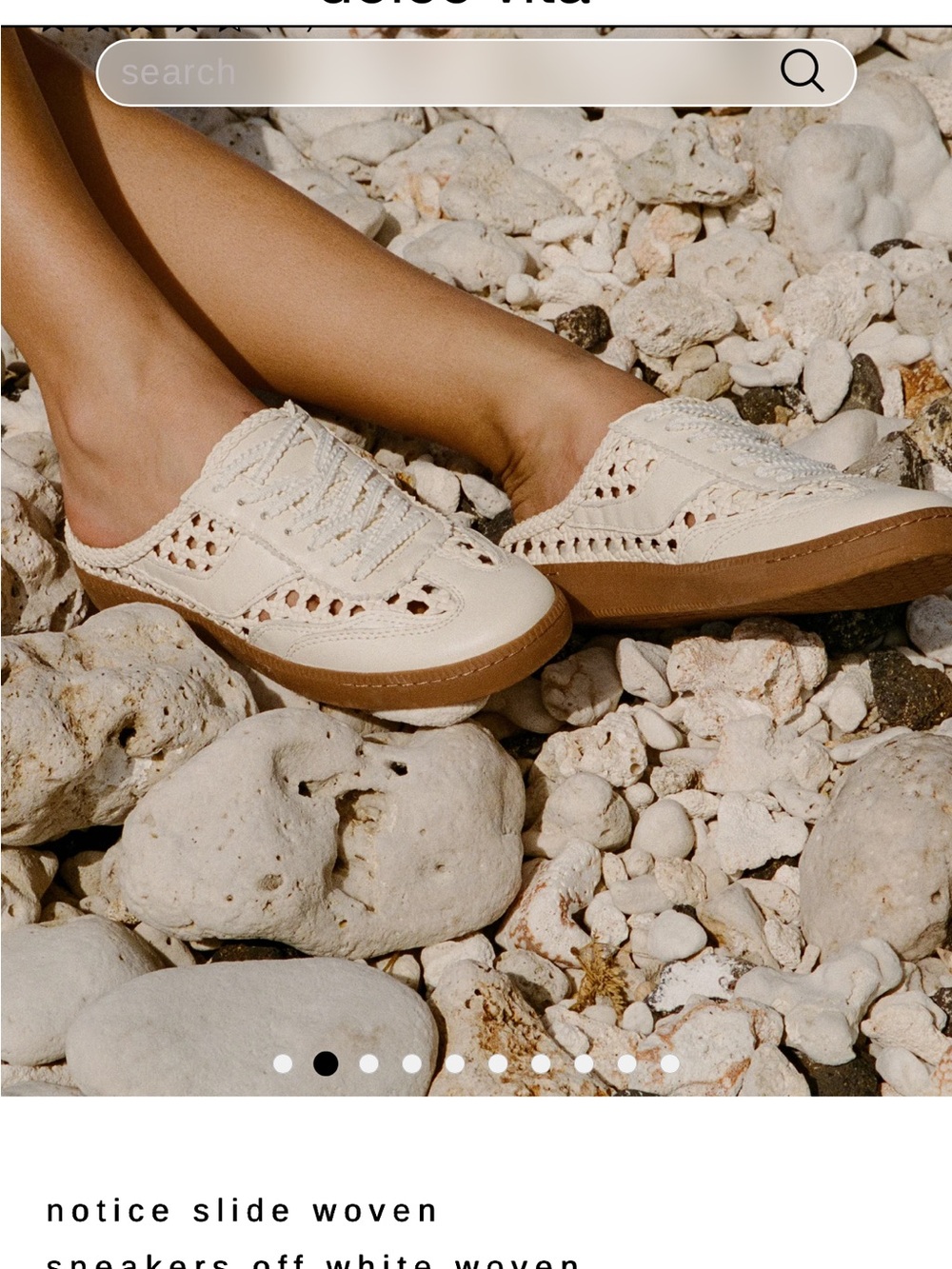 Dolce Vita Off-White Woven Slip-On Sneakers